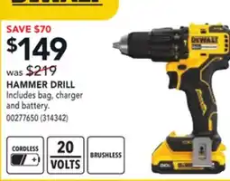 Réno Dépôt DEWALT HAMMER DRILL offer