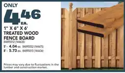 Réno Dépôt 1 X 6 X 6' TREATED WOOD FENCE BOARD offer