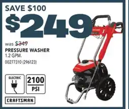 Réno Dépôt CRAFTSMAN PRESSURE WASHER offer