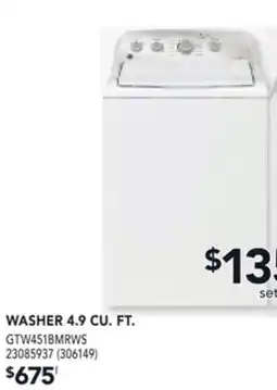 Réno Dépôt GE WASHER 4.9 CU. FT offer
