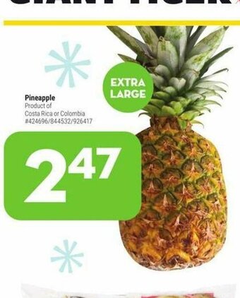 Giant Tiger Pineapple offer