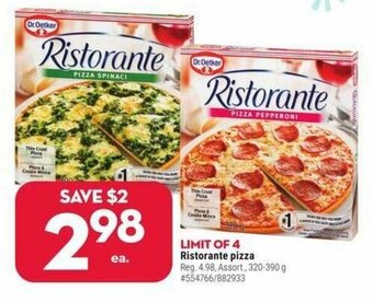 Giant Tiger Ristorante pizza offer