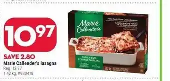 Giant Tiger Marie Callender's lasagna offer