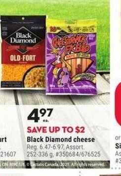 Giant Tiger Black Diamond cheese offer
