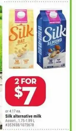 Giant Tiger Silk alternative milk offer