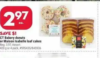 Giant Tiger CT Bakery donuts or Maison Isabelle loaf cakes offer