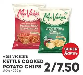 IGA MISS VICKIE'S KETTLE COOKED POTATO CHIPS offer