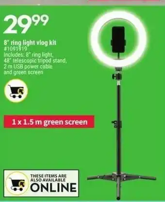 Giant Tiger 8 ring light vlog kit offer
