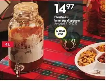 Giant Tiger Christmas beverage dispenser offer