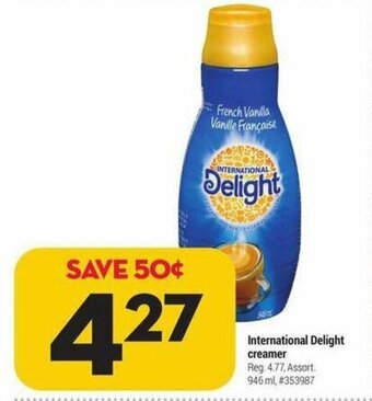 Giant Tiger International Delight creamer offer