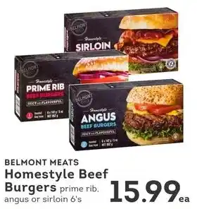IGA BELMONT MEATS Homestyle Beef Burgers offer