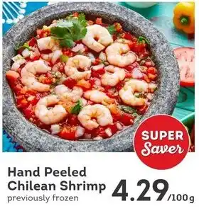 IGA Hand Peeled Chilean Shrimp offer