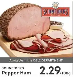 IGA SCHNEIDERS Pepper Ham offer