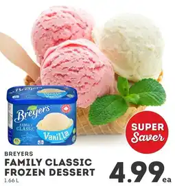 IGA Breyers FAMILY CLASSIC FROZEN DESSERT offer