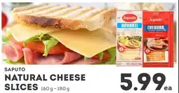 IGA SAPUTO NATURAL CHEESE SLICES 160 g-180 g offer