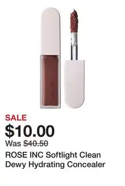 Sephora ROSE INC Softlight Clean Dewy Hydrating Concealer offer
