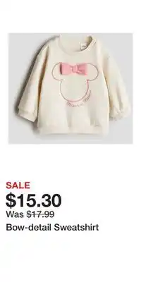 H&M Bow-detail Sweatshirt offer