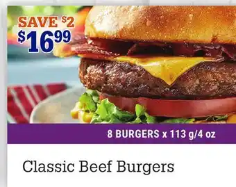 M & M Food Market Classic Beef Burgers offer