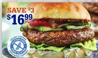 M & M Food Market Prime Rib Beef Burgers offer