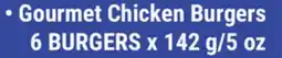 M & M Food Market Gourmet Chicken Burgers offer