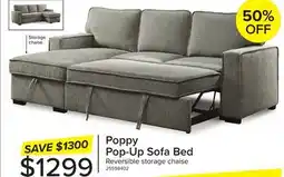 Leon's Poppy Pop-Up Sofa Bed - Grey offer
