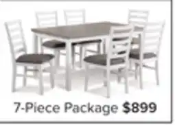 Leon's Breeze 7-Piece Dining Set - White, Grey offer
