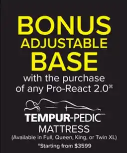 Leon's TEMPUR-PEDIC MATTRESS offer