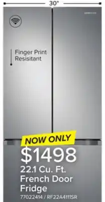 Leon's Samsung Stainless Steel French Door Refrigerator (22.1 cu.ft.) - RF22A4111SR/AA offer