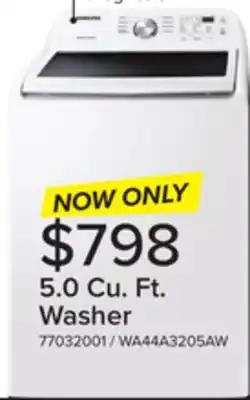 Leon's Samsung White Top Load Washer with ActiveWave Agitator (5.0 Cu.Ft) - WA44A3205AW/A4 offer