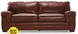 Leon's Stampede Leather Sofa - Cognac offer