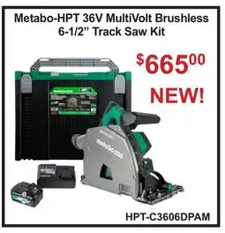 Atlas Tools & Machinery Metabo-HPT 36V MultiVolt Brushless 6-1/2 Track Saw Kit offer