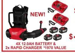 Atlas Tools & Machinery Milwaukee M18 FUEL Brushless 650 CFM DUAL Battery Backpack Blower Bare Tool offer