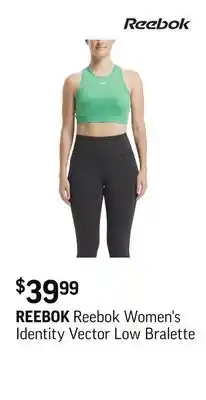 Sport Chek Reebok Women's Identity Vector Low Bralette offer