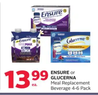 Rexall ENSURE or GLUCERNA Meal Replacement Beverage offer