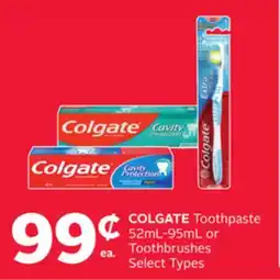 Rexall COLGATE Toothpaste 52mL-95mL or Toothbrushes offer