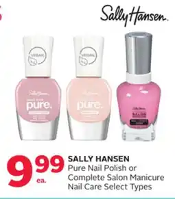 Rexall SALLY HANSEN Pure Nail Polish or Complete Salon Manicure Nail Care offer