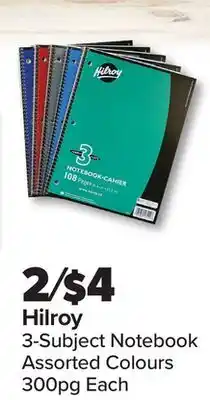 PharmaChoice Hilroy 3-Subject Notebook offer