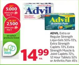 Rexall ADVIL Extra or Regular Strength Liqui-Gels 50's-72's, Extra Strength Caplets 72's, Extra Strength Muscle & Joint Caplets 72's offer