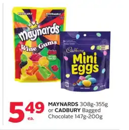 Rexall MAYNARDS 308g-355g or CADBURY Bagged Chocolate 147g-200g offer