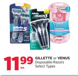 Rexall GILLETTE or VENUS Disposable Razors offer