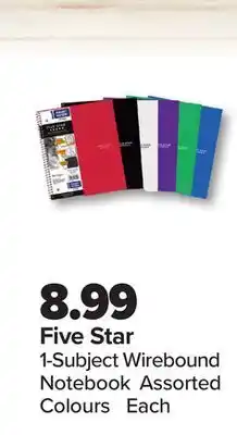PharmaChoice Five Star 1-Subject Wirebound Notebook offer