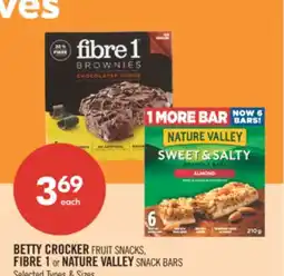 Shoppers Drug Mart BETTY CROCKER FRUIT SNACKS FIBRE 1 or NATURE VALLEY SNACK BARS offer