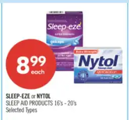Shoppers Drug Mart SLEEP-EZE or NYTOL SLEEP AID PRODUCTS offer