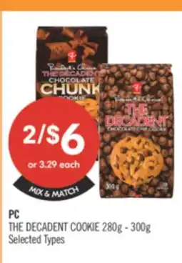 Shoppers Drug Mart PC THE DECADENT COOKIES 280g-300g offer
