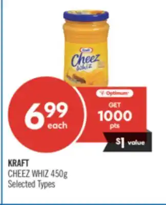 Shoppers Drug Mart KRAFT CHEEZ WHIZ offer