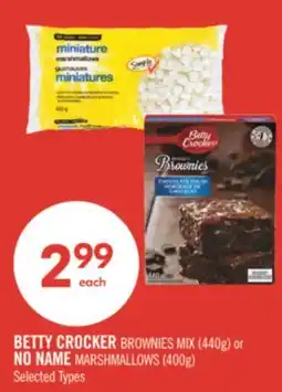 Shoppers Drug Mart BETTY CROCKER BROWNIES MIX (440g) or NO NAME MARSHMALLOWS (400g) offer