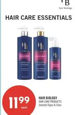 Shoppers Drug Mart HAIR BIOLOGY HAIR CARE PRODUCTS offer