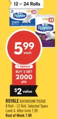 Shoppers Drug Mart ROYALE BATHROOM TISSUE offer
