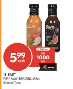 Shoppers Drug Mart J.L. KRAFT PURE SALAD DRESSING offer