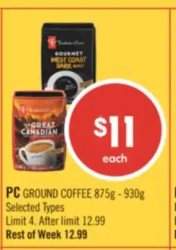Shoppers Drug Mart PC GROUND COFFEE offer